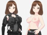 黒いウェアを着ている巨乳のお姉さん（セリフなし  3DCGモデル  イラスト集）