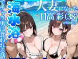 人妻になった日高 彩（38）が娘の咲と海水浴でチャラ男に食われる話